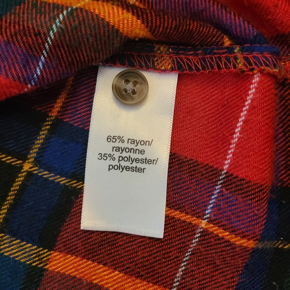 Red Plaid Maurices Flannel - Picture 4 of 4